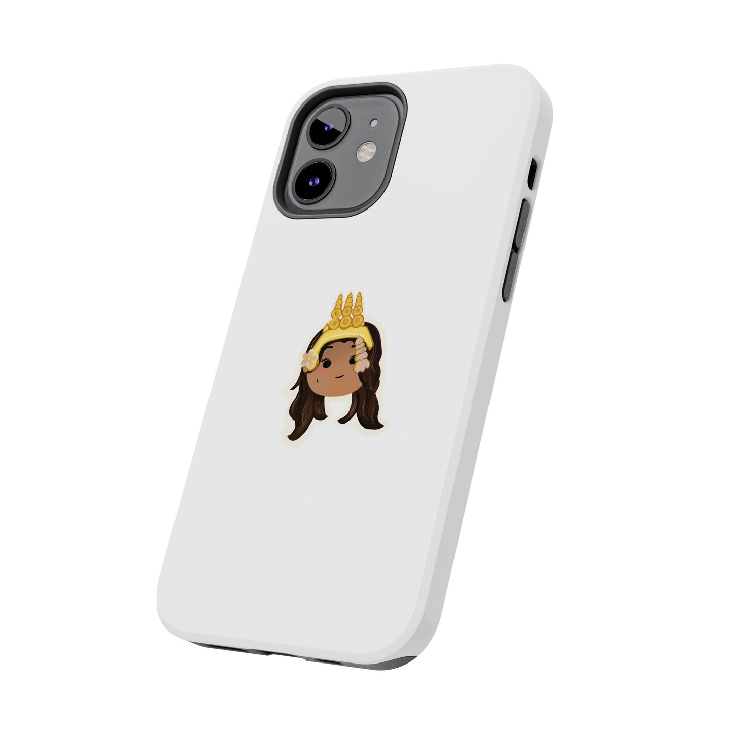 Khmer Apsara Hand-Drawn Cartoon Tough Phone Case by ArtfulErica for iPhone and Samsung Galaxy