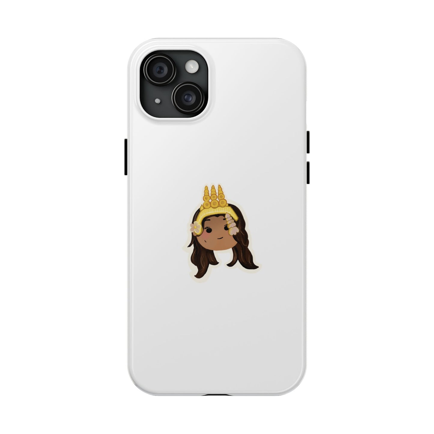 Khmer Apsara Hand-Drawn Cartoon Tough Phone Case by ArtfulErica for iPhone and Samsung Galaxy