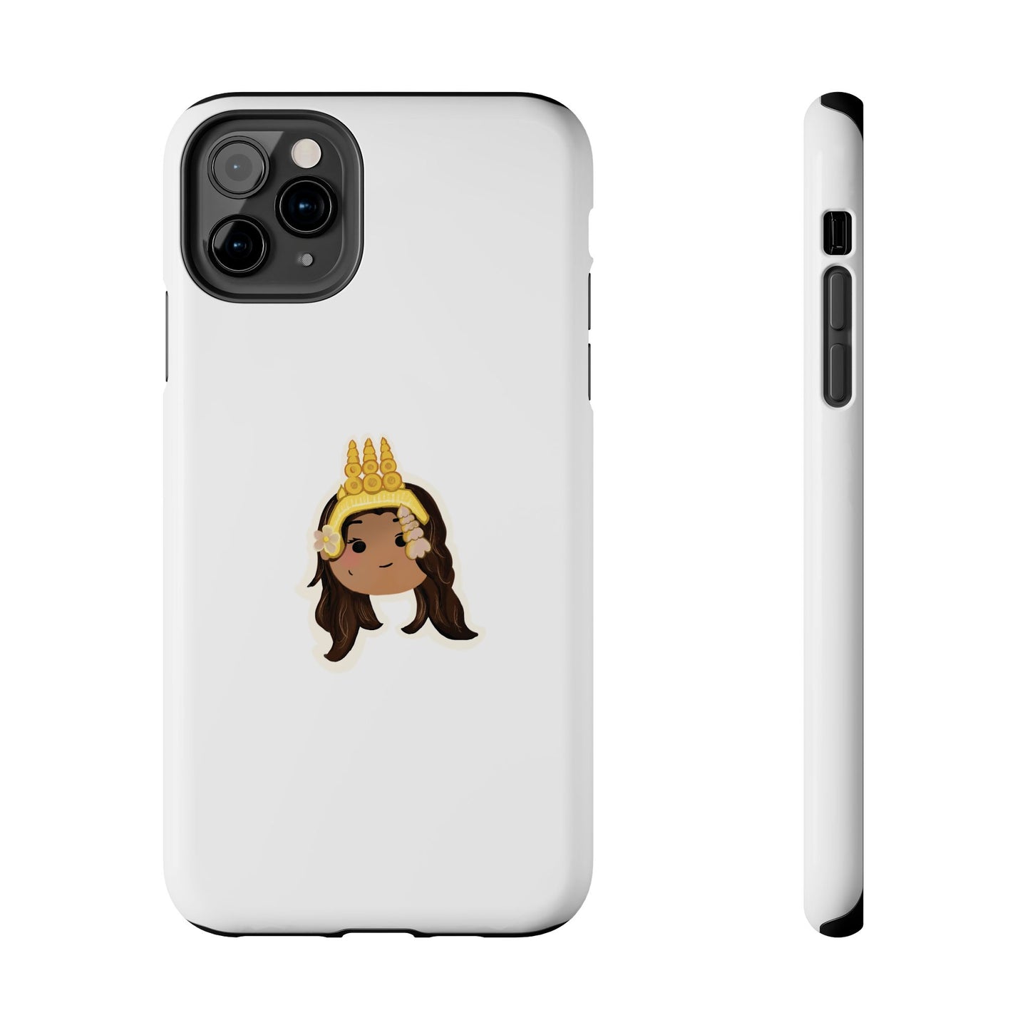 Khmer Apsara Hand-Drawn Cartoon Tough Phone Case by ArtfulErica for iPhone and Samsung Galaxy