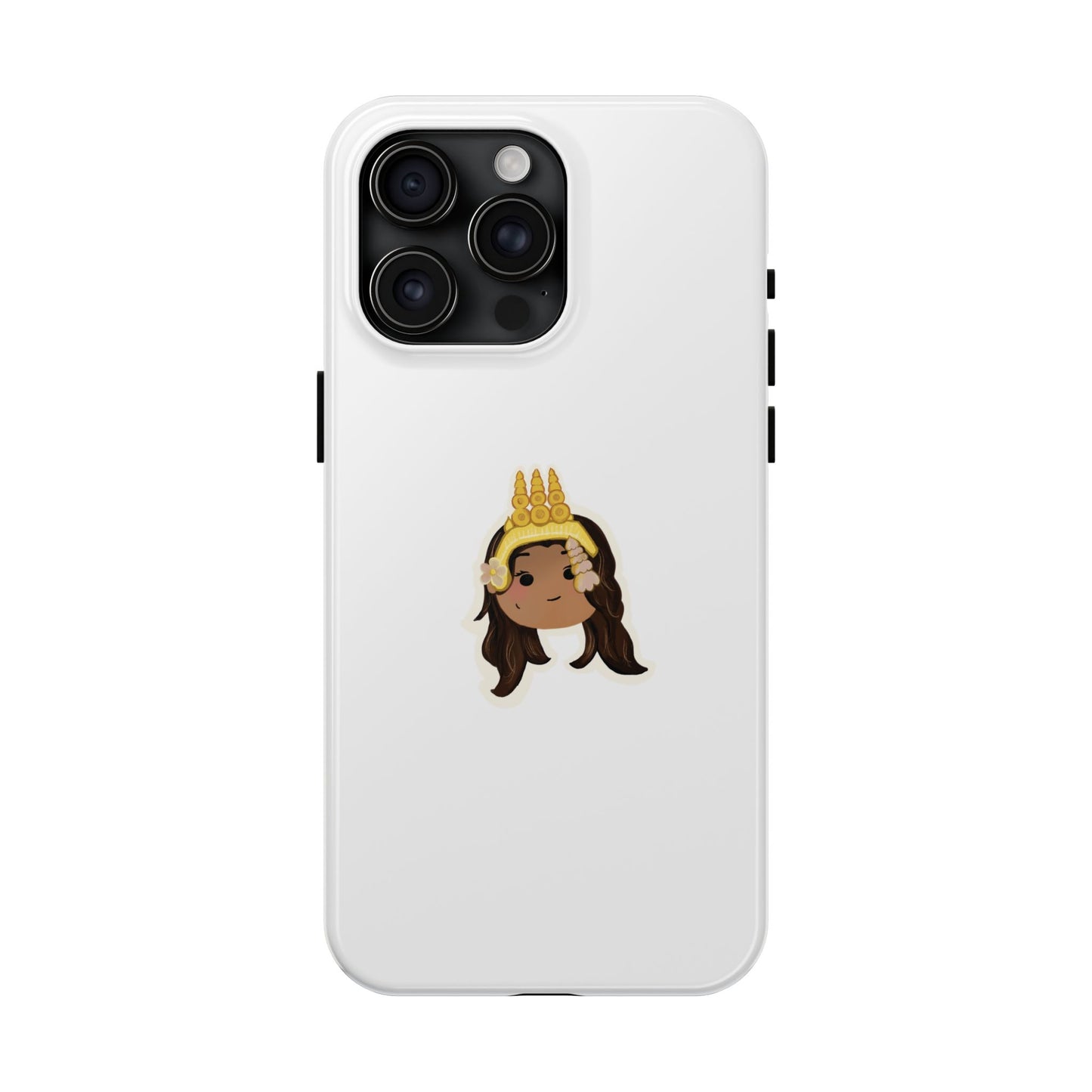 Khmer Apsara Hand-Drawn Cartoon Tough Phone Case by ArtfulErica for iPhone and Samsung Galaxy