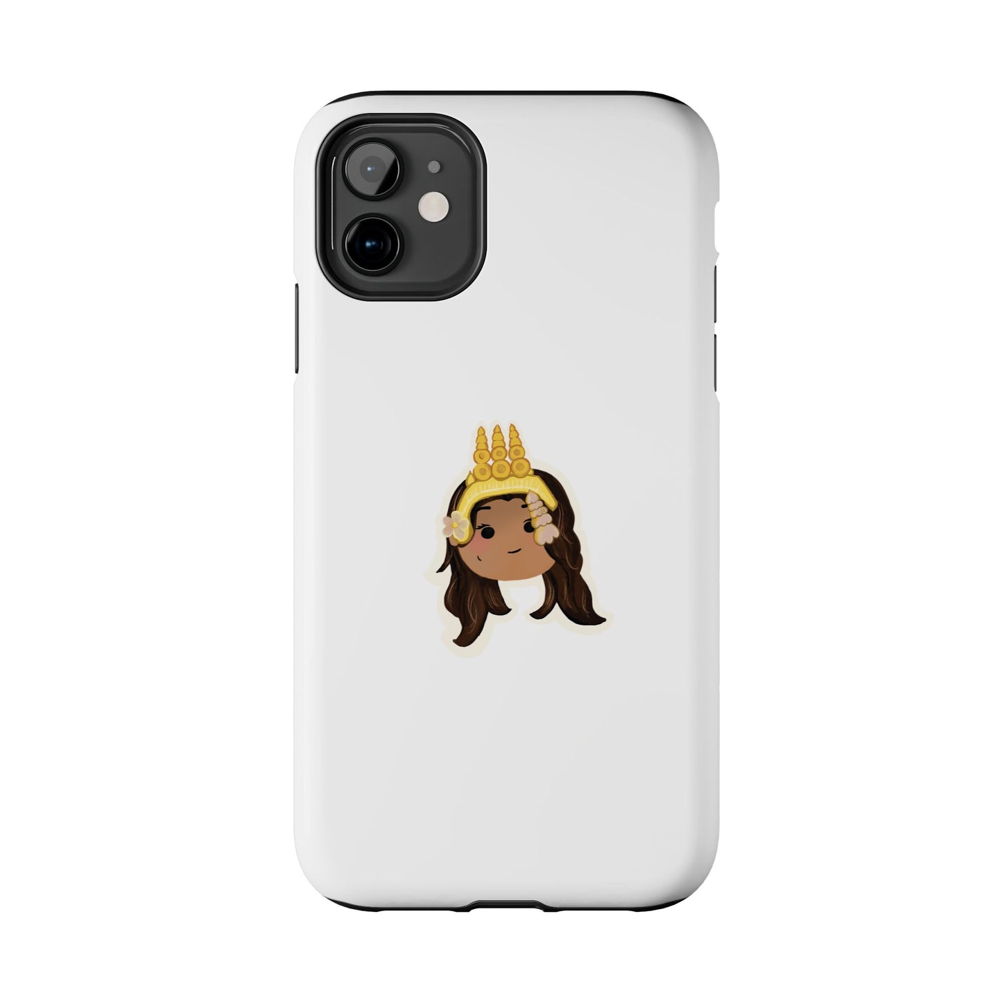 Khmer Apsara Hand-Drawn Cartoon Tough Phone Case by ArtfulErica for iPhone and Samsung Galaxy